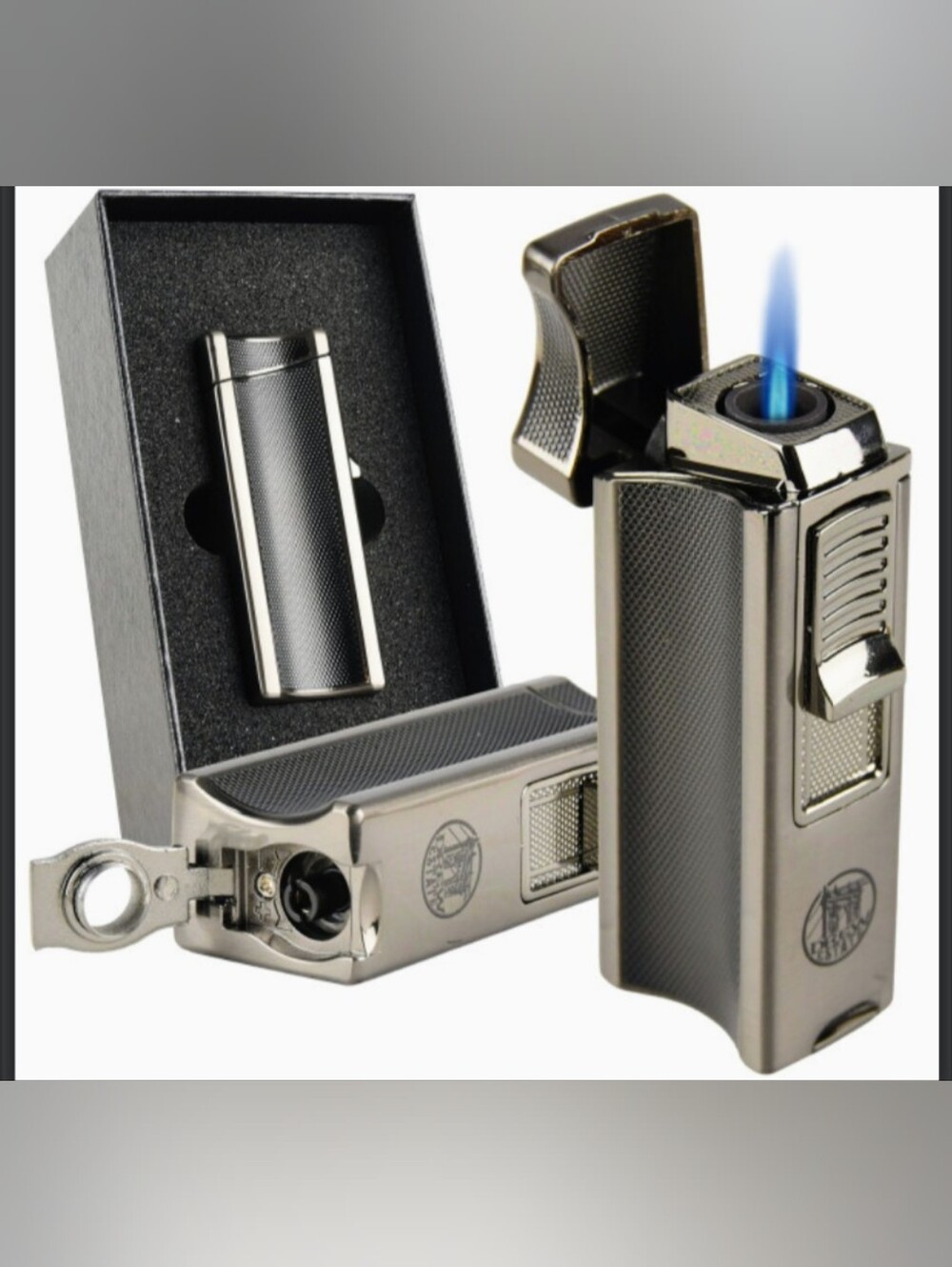 Drew Estate Hammersmith Tranquilo Single-Flame Torch Cigar Lighter- Gunmetal NIB